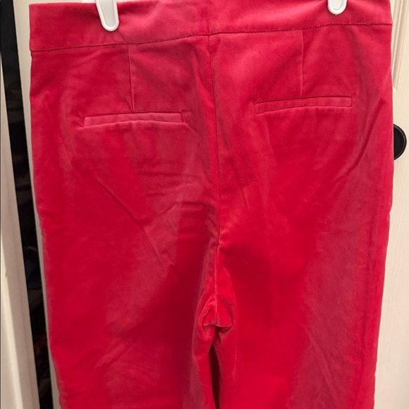 J. Crew Pink velvet Kate straight leg pants - Picture 7 of 8